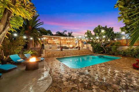 Unique opportunity to own three separate parcels, one with pool and outdoor kitchen, one with 4BD/4.5 BA home, and one vacant lot to develop! Nestled in a quiet corner of Pacific Beach lies your own personal paradise. This well-designed home offers p...