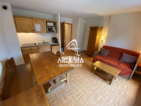 **** Visite virtuelle 360o sur demande**** Appartement traversant de type 2 comprenant : entrée avec coin montagne, dégagement, wc, salle de bains, chambre, kitchenette ouverte sur séjour. 6 couchages, balcon avec casier à ski, place de stationnement...