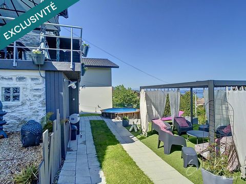 Maison de village avec jardin, vue lac et piscine