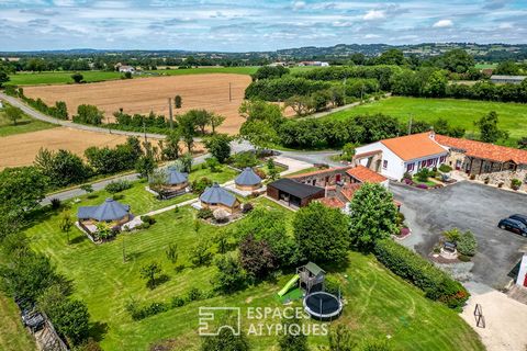 Ideally located in the immediate vicinity of the famous Puy du Fou, this unique estate consists of an elegant main residence, a charming stone farmhouse dedicated to a bed and breakfast activity, as well as several unusual accommodations. The whole e...
