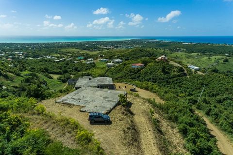 Fabulous sweeping view from South Shore and Sandy Point to the north including the Frederiksted Pier! CISTERN AND SLAB ARE ALREADY POURED, and ready for you to create your wonderful island home! Plans for 3/2 home included. Permits are current! Downs...