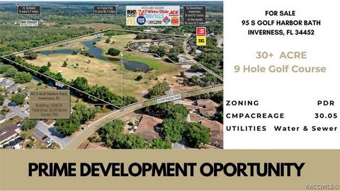 Offering a prime investment opportunity is a fully operational golf course on 30 acres ready for redevelopment in Central, Florida. Located less than 5 miles from the interstate and other major arterial highways the subject property is easily accessi...