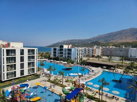 Apartment With One Bedroom For Sale In Radhime At Palm Resort. Situated in a unique residence still under construction in one of the most requested areas of Vlora city. Here you will find a perfect combination of the modern architecture with the crys...