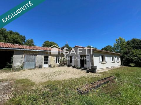 Maison de plain-pied à finir de rénover, avec 2 chambres et 2 bureaux
