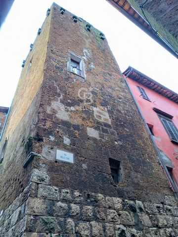 LAZIO VITERBO WELSH APARTMENT INSIDE THE TOWER LATE MEDIEVAL Tower dating back to 1400, which, via an internal connection, includes a large exclusive apartment. The apartment has a walkable surface area of approximately 250 m2 and is composed as foll...