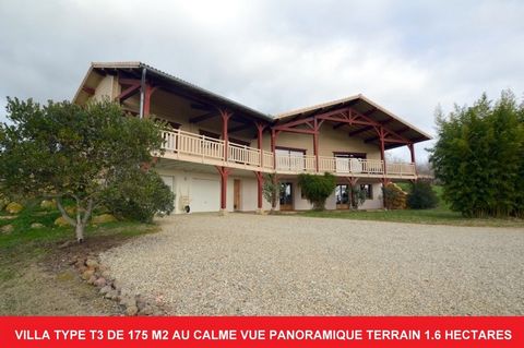 Located in Lagraulet du Gers. VILLA located in an exceptional natural setting without any nuisance with a wooded plot of 16201 m2 with a clear view. Built in 2005, with a basement of 180 m2 in breezeblocks, the elevation is made of a wooden frame wit...