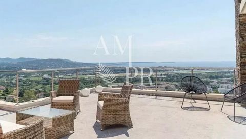 Amanda Properties offers you this magnificent Contemporary Villa with swimming pool and panoramic sea view on Cannes and the Lerins Islands. This new villa of 292 m2 on 3 levels, offers you 7 bedrooms, 4 bathrooms, a spa, as well as many storage spac...