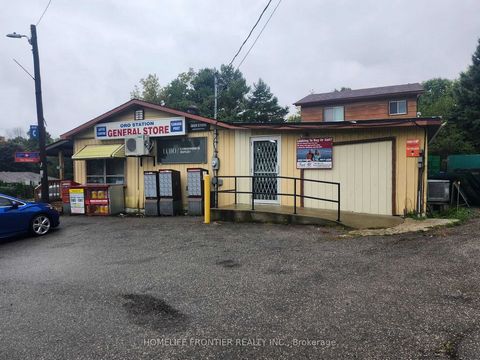 Rare opportunity to own a profitable convenience with bldg, lcbo agency store, excellent location close to hwy 11, one hour driving distance to GTA, three bedroom apt included, no competition, great potential, Nice Neighbours. Huge Sales Volume Of Lc...