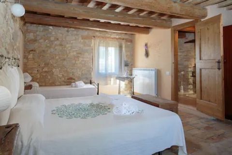 Situated on a plateau, and immersed in the uncontaminated nature of the Marche Apennines, this farmhouse allows guests to enjoy the relaxation of a perfect holiday. Families and friends can be hosted in this farmhouse up to a maximum of 16 people. Th...