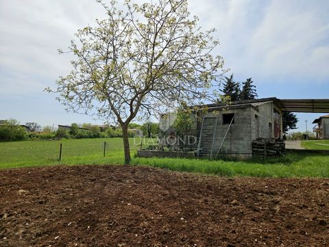 Location: Istarska županija, Poreč, Poreč. Poreč-Bereich, Baugrundstück mit geplantem Wohngebäude! An einem ruhigen Ort, nur 15 Autominuten von der Stadt Poreč und ihren Stränden entfernt, befindet sich dieses 770 m2 große Baugrundstück mit einem leg...