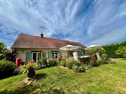 LA CHAPELLE SAINT MESMIN, proche commerces et bourg, à vendre charmante maison plain pied T3, garage de 40m2, un parc paysager de 3500m2 clos et arboré sans vis à vis