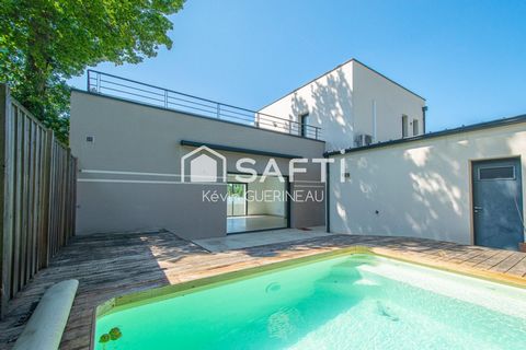 Maison contemporaine de 128 m2, parking et piscine