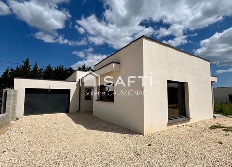 Villa neuve de plain pied, 3 chambres, sur 848 m2 de terrain piscinable
