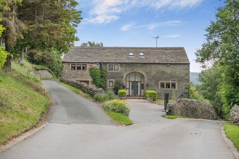 A truly exceptional 5-bedroom detached barn conversion, with outstanding elevated views from every window. Situated on Crosland Edge, which is an idyllic and secluded private lane on the outskirts of Helme, Holmfirth. Comprising: Entrance porch, larg...