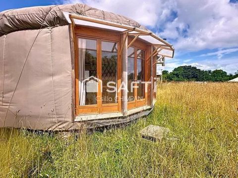 Maison en pierre à rénover, yourte chaleureuse et environ 2ha de terre