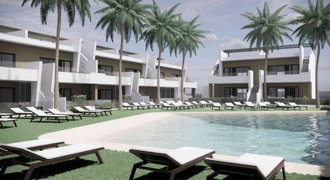 Brand new development located in Mar de Cristal just 200m from the beach. These amazing bungalow apartments come with 2 bedrooms, 2 bathrooms (one en-suite), open plan living/dining room with fully fitted kitchen complete with top of the range applia...