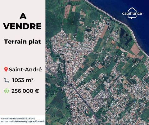 Saint-André : terrain plat et viabilisé de plus de 1000m²