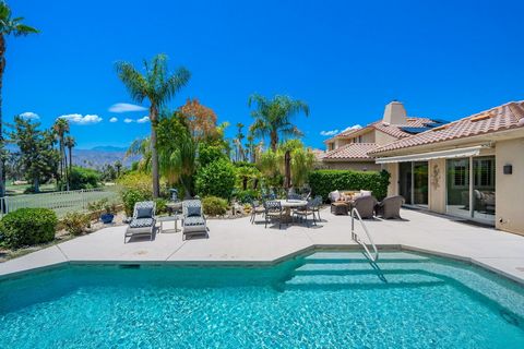 Experience your own desert oasis in this move in ready property featuring breathtaking south facing mountain views and a luxurious pebble tech pool & spa for ultimate relaxation. Spanning nearly 2,400 sq ft, this home offers 3 bedrooms and 3 baths, i...