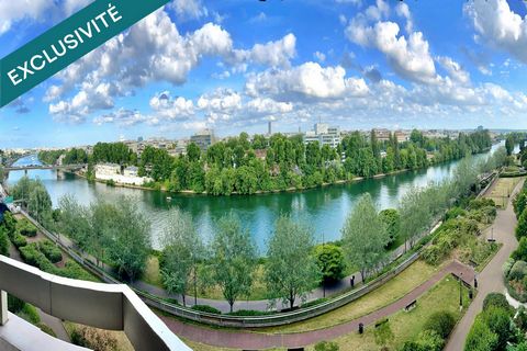 Front de Seine. VUE PANORAMIQUE. 4 pièces 94 m². TERRASSE. CAVE. DOUBLE PARKING.
