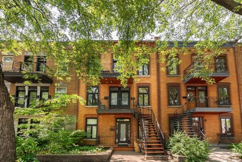 Superbe condo de 2 chambres au dernier étage d'un immeuble de trois étages au coeur du Plateau Mont-Royal. Lumineux et chaleureux avec planchers de bois franc et grandes fenêtres. Salon convivial avec coin bureau, parfait pour le télétravail. Cuisine...