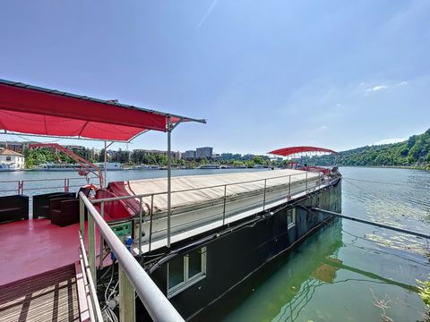 Péniche 215 m2 + stationnements - 3 logements et vue exceptionnelle sur la Saône