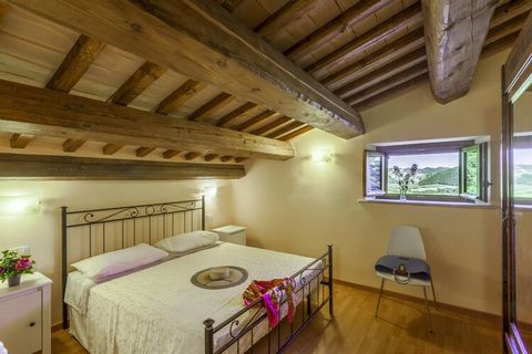 Dit ruime zelfstandige appartement is gelegen in een prachtige gerenoveerde boerderij in het hart van Montefeltro. In de boerderij bevindt zich nog een kleiner appartement, waarmee gasten het zwembad delen. De accommodatie heeft 3 slaapkamers, voor m...