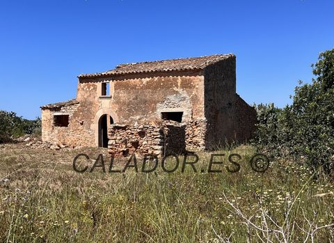 Beautiful old Majorcan house to be renovated just 3 km from Santanyi and 600 m from the urban center of Es Llombards. It is accessed through a quiet paved secondary road in an area without much traffic. Possibility of expansion up to 900 m3 more porc...