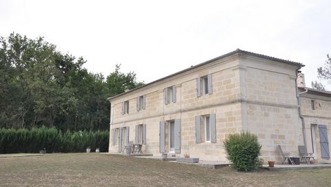 This period stone property is set in peaceful countryside 20 km from the Saint Emilion vineyards. Its 2.1 ha of grounds are very well maintained, with a large wooded area at the back of the property. The ground floor comprises an entrance hall, a lov...