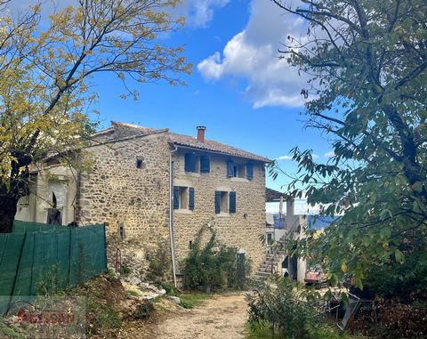Gard (30), for sale exclusively, in the town of Courry, between Saint-Ambroix and Saint-Paul-le-Jeune, a stone Mas transformed and rehabilitated in 2020, 5 rooms, 100m², on land of 850m² , with a cellar and a garage. Timeless setting of the dominant ...