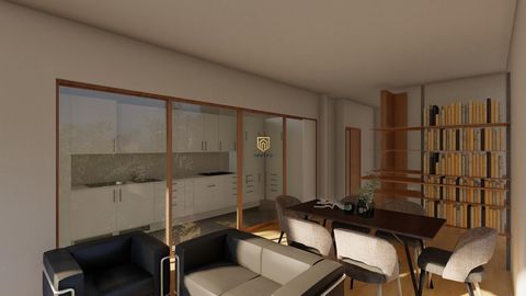 2+1 bedroom apartment under construction. Close to the center of S. Mamede de Infesta, with sun exposure to the south composed of: * Open space room with 52.03 m2 * Bedroom with 13.63m2; * Suite18.27; * Third interior bedroom (+1) with 12.63m2 * Terr...