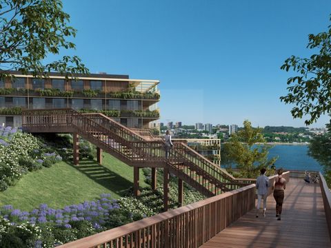 Marina Douro A new horizon for living T3 Space to grow with elegance Ideal for growing families, the three-bedroom apartments offer generous and well-planned interiors. A spacious balcony connects the main rooms of the home, fostering a sense of cont...
