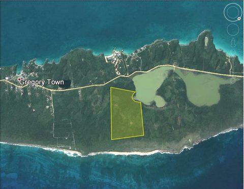 113 hectare van de belangrijkste woning gelegen in Gregory Town, Eleuthera. Perfecte partij voor een ontwikkelaar.