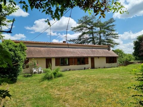  Situated above and overlooking the pretty village of Jouac is this detached property with large park gardens with mature trees & shrubs and a separate barn. The entrance leads into a spacious hallway, galley style kitchen, large lounge diner with op...