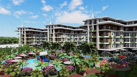 Appartamenti di lusso in un complesso completamente attrezzato con concetto di hotel ad Alanya Gli appartamenti in vendita si trovano a Oba, che è diventato il nuovo quartiere degli investimenti e del turismo di Alanya. Situata tra le montagne del Ta...