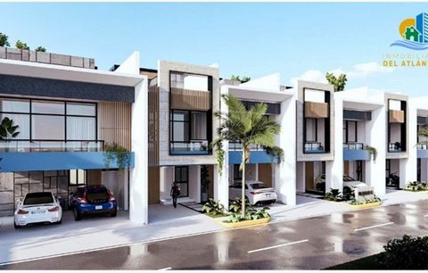 Exclusief project van 52 luxe herenhuizen in Playa Chiquita, Puerto Plata. Belangrijkste kenmerken: * Slaapkamers: 2 tot 3 * Badkamers: 2,5 tot 3,5 * Parkeerplaats: 1 tot 2 * Oplevering: oktober 2025 Voorzieningen: Directe toegang tot het strand (3 m...