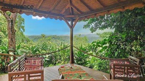 Propriété vue montagnes 12 pièces composée d'une villa et 1 maison créole