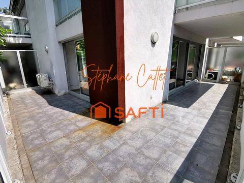 2P sur terrasse d'angle avec parking en sous-sol et cave