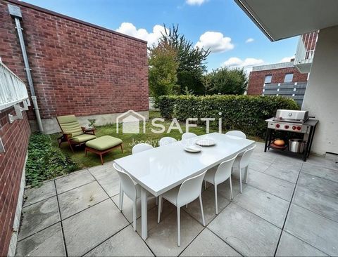 Amiens sud, appartement T3 avec terrasse, jardinet et parking.