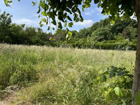 45mn ROISSY CDG, 17kms VILLERS COTTERETS par RN2, beau terrain à batir en retrait de rue, 812m2 plat, façade 25m. Assainissement individuel à prévoir.