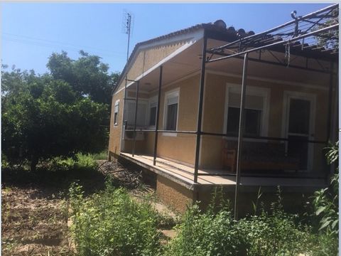 Lesbos, settlement of Evriaki, bay of Gera.  For sale a house of  60 sq.m. + warehouse 10 sq.m., on a plot of 600 sq.m. with the possibility of building  up to 400 sq.m. The house consists of living room- kitchen, 2 bedrooms, bathroom, WC. Distance f...