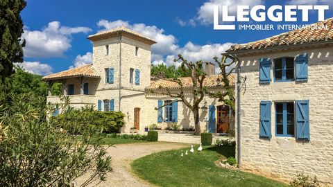 A08834 - An exceptionnal property ! Beautifully situated, surrounded by nature, very private with stunning views over Montcuq, and still walking distance (less than 3 km) to everything the village has to offer. No expense has been spared with the ren...