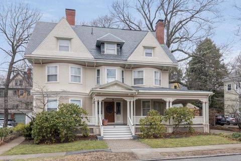Eleven rooms in large apartment with a sep. two room apartment also on first. flr. Built in 1895 by Peter Grafffam. The architects were Greenleaf and Cobb. The house retains much of the original detail; an L-shaped veranda and 2-story bay windows, le...