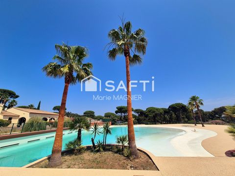 Maison en ossature bois type CHALET T3 de 50m2 avec double terrasse et parking privatif sur terrain d environ 250m2 dans un domaine sécurisé avec piscine - proche plage et commerces GASSIN