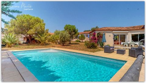Villa de 218m² habitable avec piscine, garage et gîte indépendant de 51m² habitable à vendre à ROUJAN (34320)
