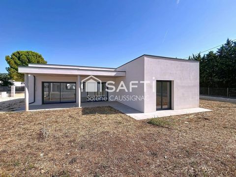 Villa neuve de plain pied, 3 chambres, sur 848 m2 de terrain piscinable