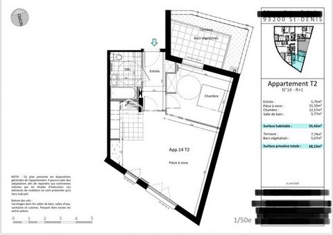 APPARTEMENT T2 AU 1er ETAGE AVEC TERRASSE ET JARDIN