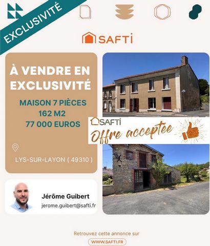 Maison 7 pièces – 162 m² - Grange 80 m2– Terrain 552 m²