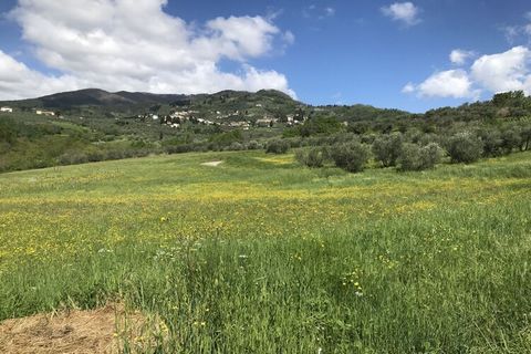 Immerso nell'incantevole campagna toscana, questo grazioso appartamento si trova a soli 1,5 km di strada attraverso rigogliosi uliveti dall'ingresso privato con cancello de 