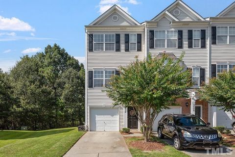 Welcome to this 2 bedroom, 2.5 bath three-story, end unit townhome in Durham! First level offers a garage, with a finished bonus room and patio perfect for entertaining! Second level has an open floorplan with both a dining area and breakfast area an...