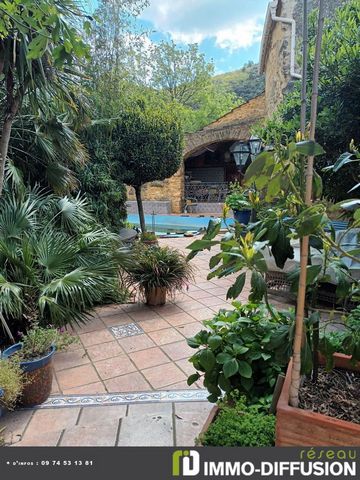 Mandate N°FRP161615 : House approximately 135 m2 including 5 room(s) - 3 bed-rooms, Sight : Sur montagnes environnantes. - Equipement annex : Garden, Cour *, Terrace, Forage, Garage, parking, double vitrage, piscine, Fireplace, Cellar - chauffage : e...